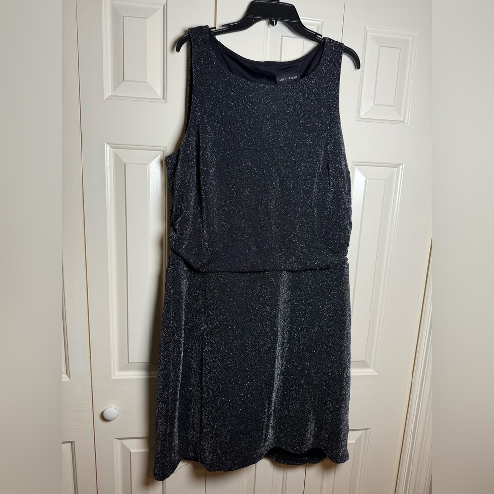 Lane Bryant black shimmer sleeveless‎ dress